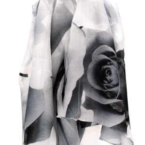 Hedvábný Šátek Black Rose