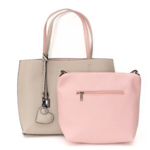 Borsa Oboustranná Taška Beige&Pink