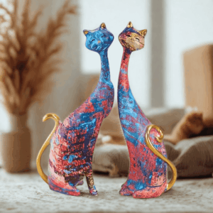 Vintage Cat socha 2 ks