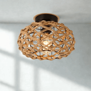 Ručně tkaná stropní Zen lampa
