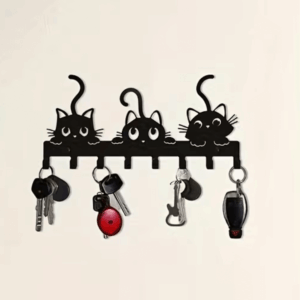 Nástěnný držák na klíče - kočky