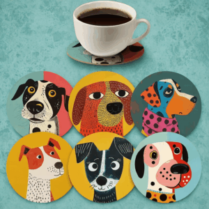 Moderní žáruvzdorné tácky 6 ks - psi