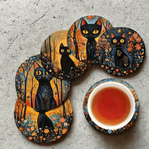 Moderní žáruvzdorné tácky 6 ks - kočky