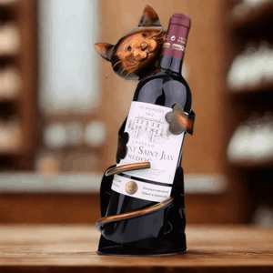 Moderní stojan na víno - kočka