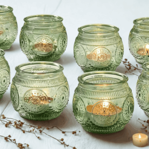 Vintage zelený svícen