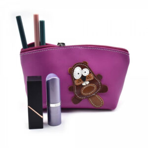 Držák na make-up nebo pero z kůže Bobr