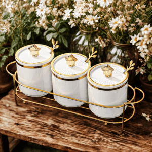 Sada na uložení koření - bílá 4 ks