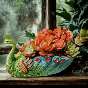 Květináč s pávem