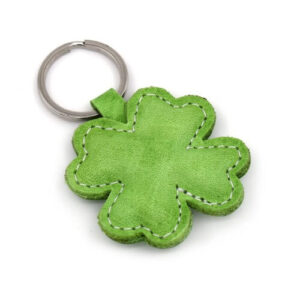 Kožená klíčenka Jetel