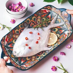 Keramická servírovací mísa Boho- modrá