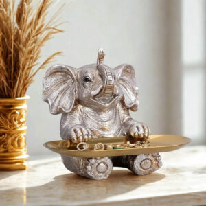 Slon - držák na šperky s táckem
