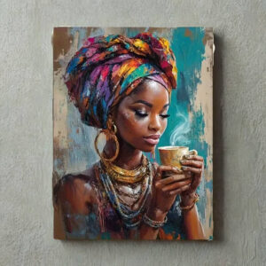 Obraz na plátně v art deco stylu - Africká žena