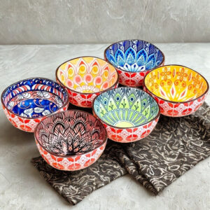 Bohokánské keramické misky 6 ks