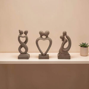 Sada 3 sošek lásky – písková barva